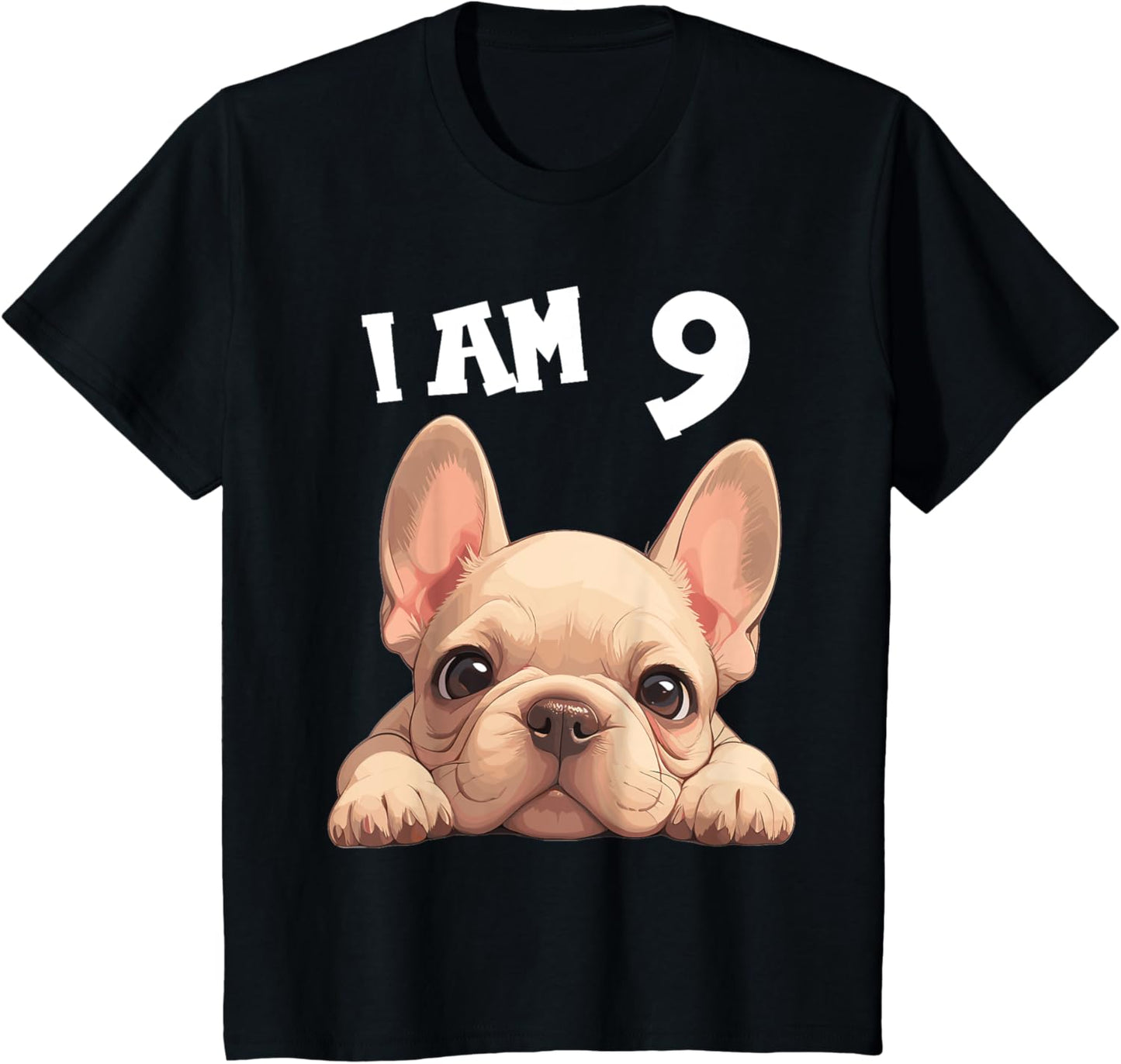 Kids 9 Years old 9th birthday French Bulldogs French Bulldog T-Shirt