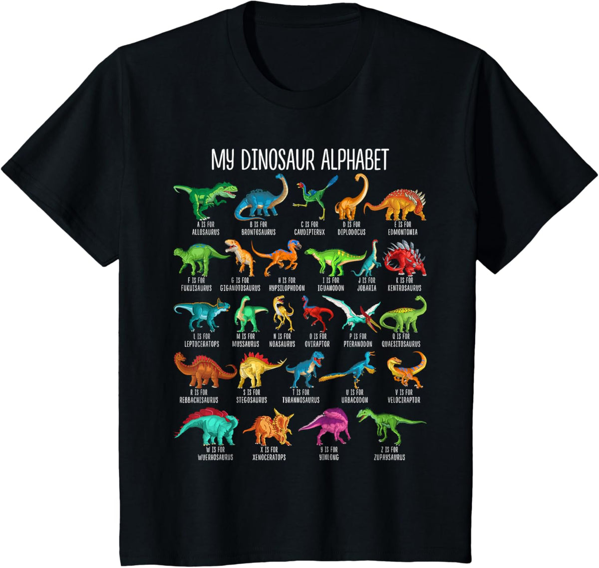 Types Of Dinosaurs graphics my dinosaur alphabet kid Premium T-Shirt