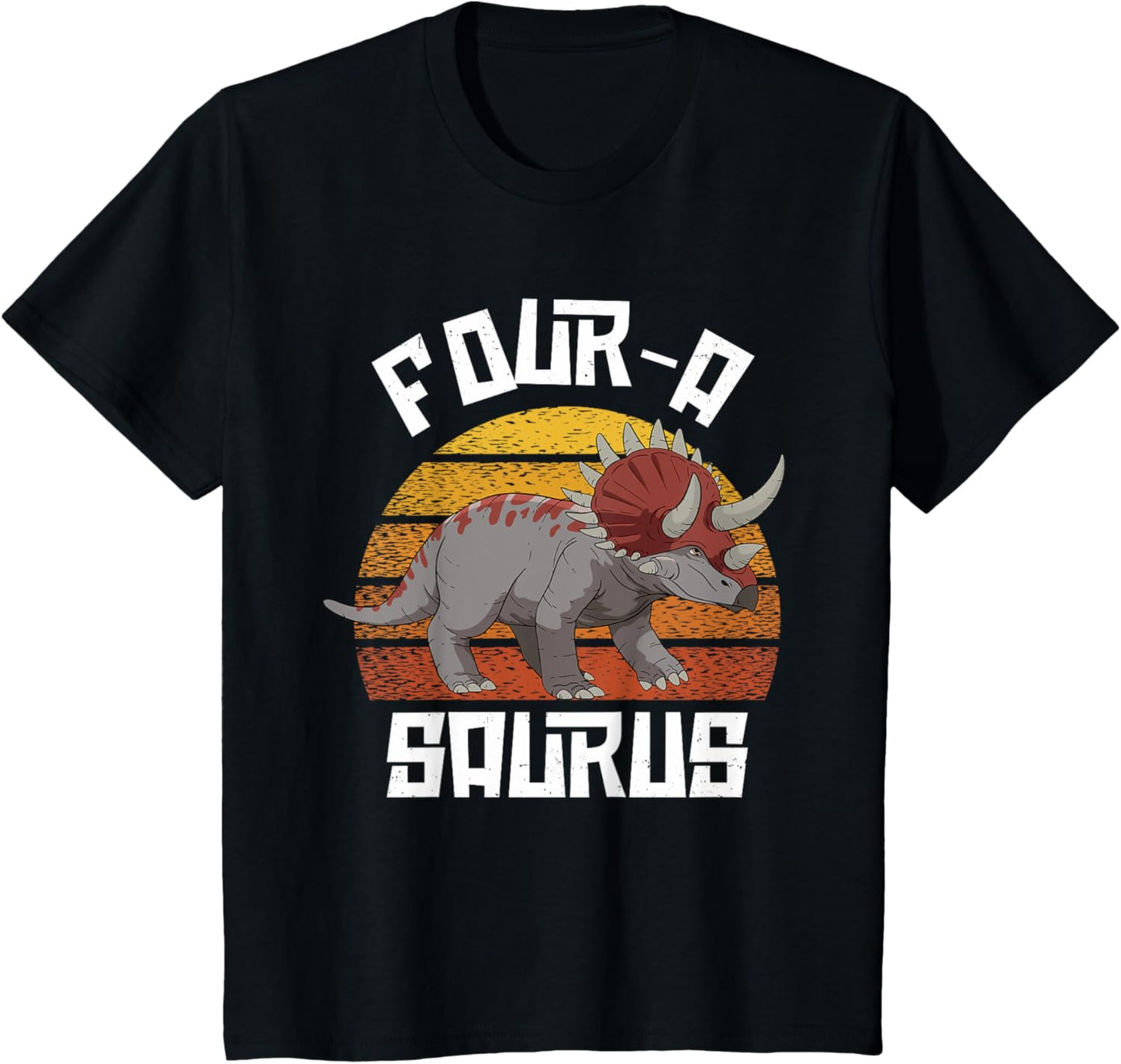 4 Year Old Triceratops Dinosaur Kids 4th Birthday T-Shirt