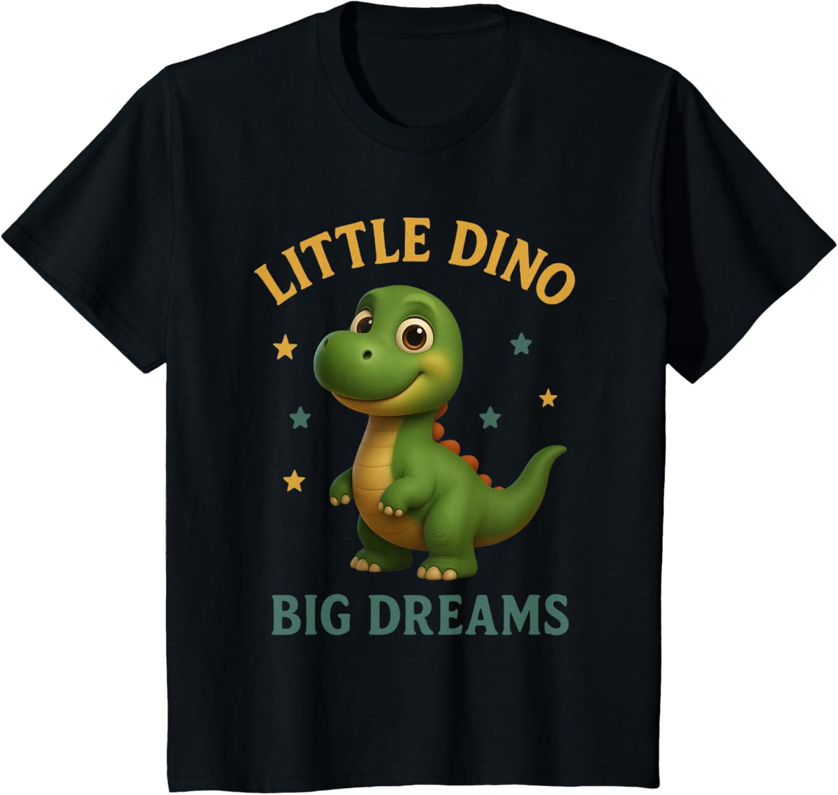 Kids Little Dino Big Dreams – Cute Dinosaur Kids Design T-Shirt