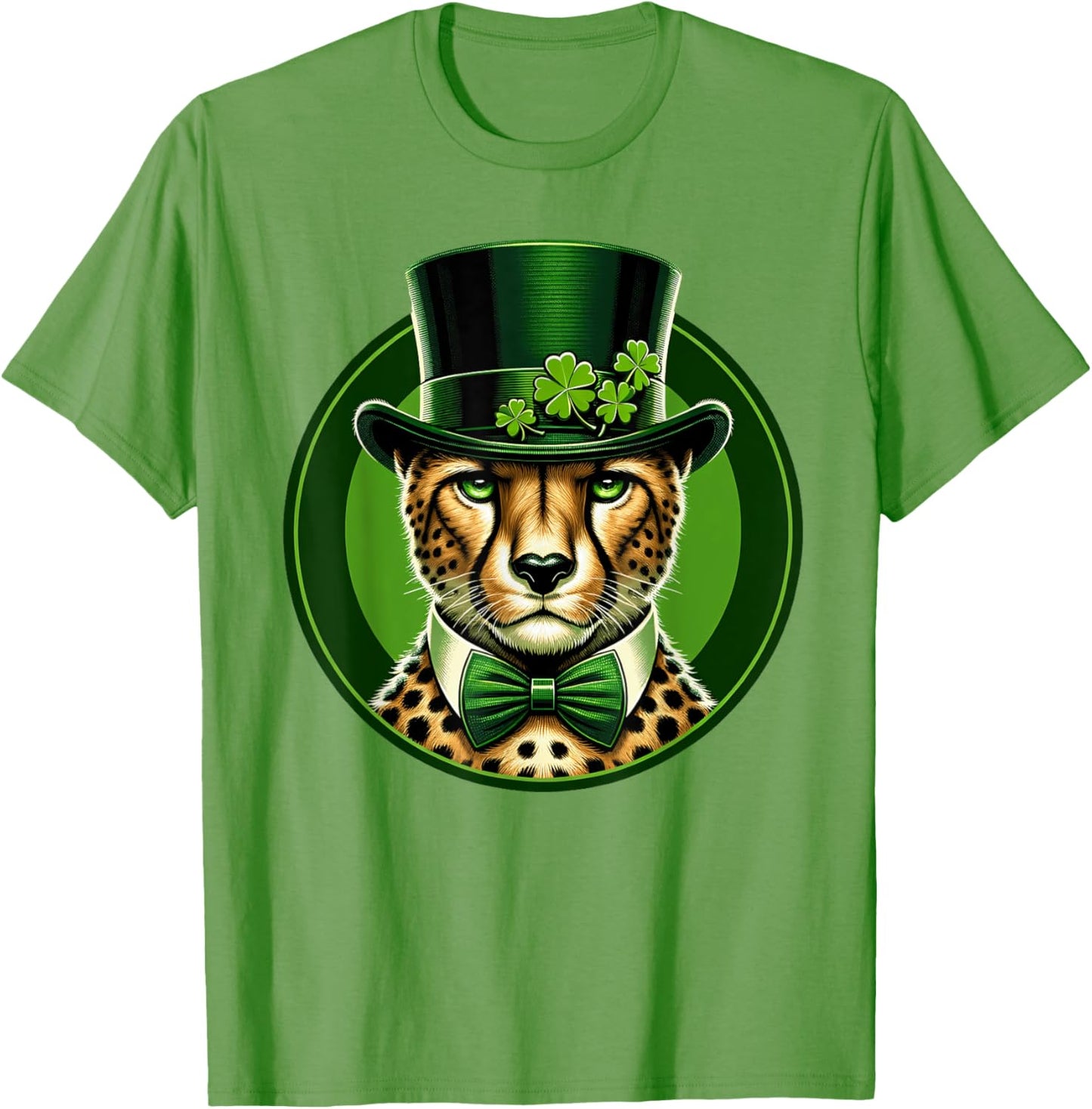 Funny Cheetah Shamrocks St Patricks Day Animal St Patrick T-Shirt