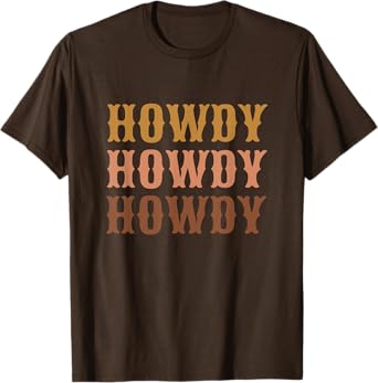 Vintage Brown Howdy Rodeo Western Country Texas Lover Gifts T-Shirt
