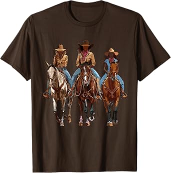 Black African American Cowgirl Western Country Texas Rodeo T-Shirt