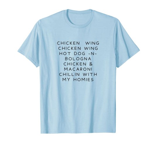 Chicken Wing Hot Dog and Bologna Funny T-Shirt