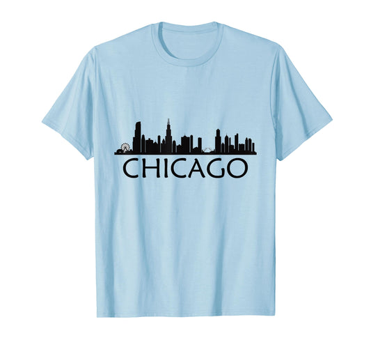Chicago Skyline T-shirt Chi Town I Love Wind City Tee T-Shirt