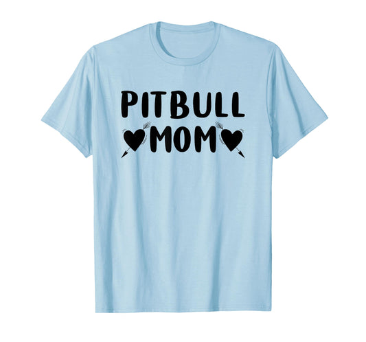 Mama Pitbull Shirt Womens Pajama Funny Gift Idea Mom Tshirts T-Shirt