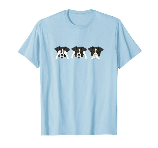 See no evil, Hear No Evil Speak No evil Dog Tshirts Funny T-Shirt for Men Women Girls Kids