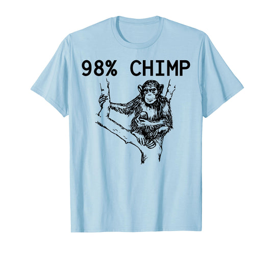98% Chimp Evolution Science Monkey T-Shirt T-Shirt