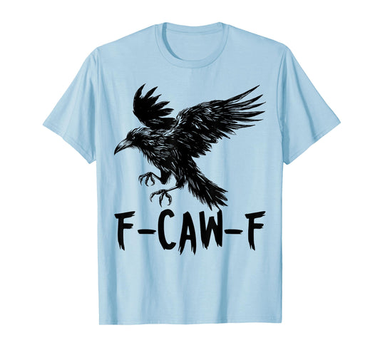 Retro F-Caw-F Black Bird Crow Funny Crow Bird Cawing Grunge T-Shirt