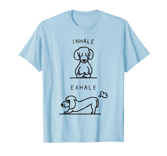 inhale exhale dachshund yoga T-Shirt