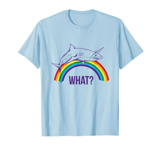 Unicorn Shark "What" Cute Rainbow Pride Graphic T-Shirt T-Shirt