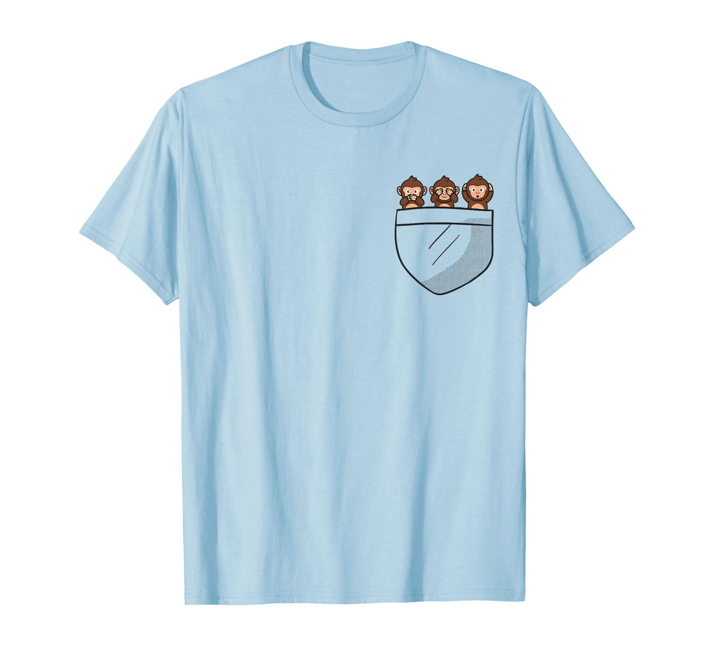 See three wise monkeys, hear no evil animal in the bag T-Shirt