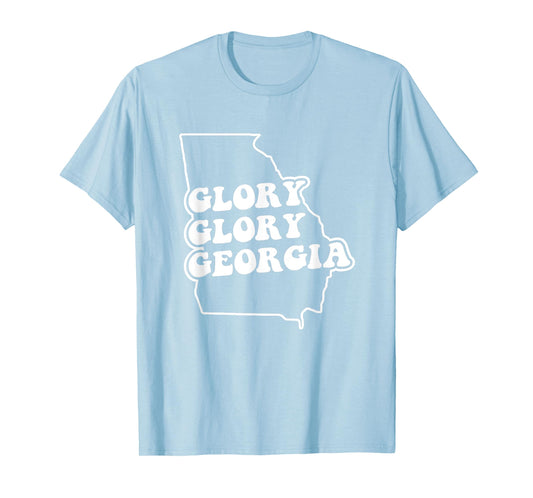 Georgia fans fight song, cute Glory white on red T-Shirt