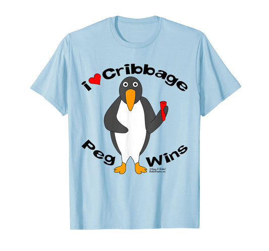 Cribbage Peg Wins Funny Card Game T-Shirt