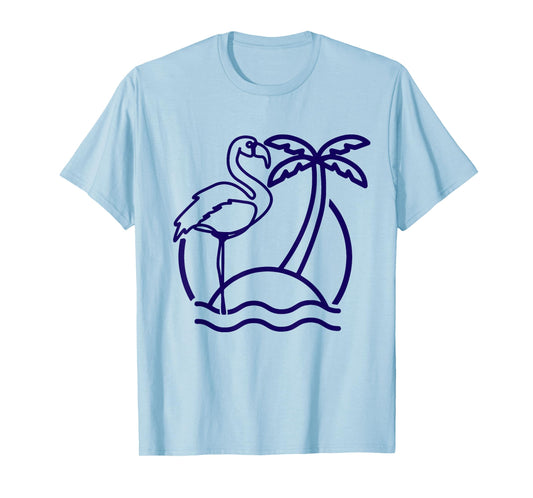 Flamingo Beach Vintage Retro 80s Miami Flamingo Lover T-Shirt for Men Women Girls Kids