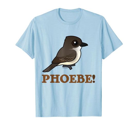 Cute Cartoon Eastern Phoebe Bird Gift Idea from Birdorable T-Shirt