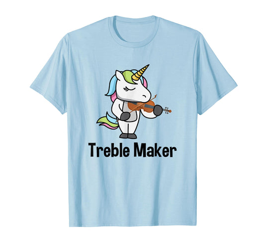 Violin Shirt for Girls - Treble Maker Unicorn Violinist T-Shirt