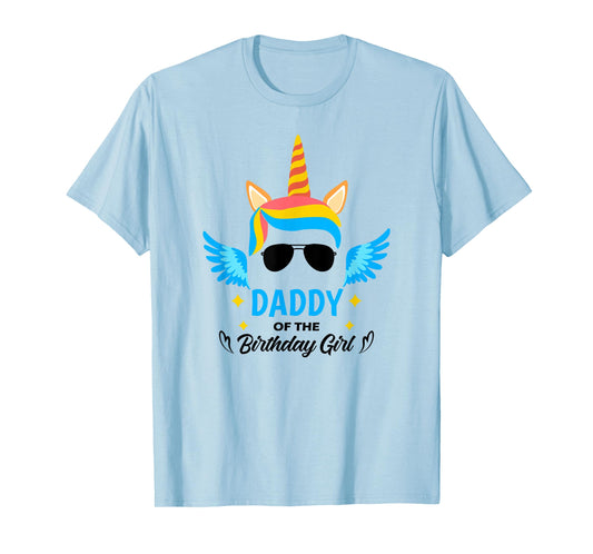 Daddy of The Birthday for Girl Father Unicorn First Birthday T-Shirt