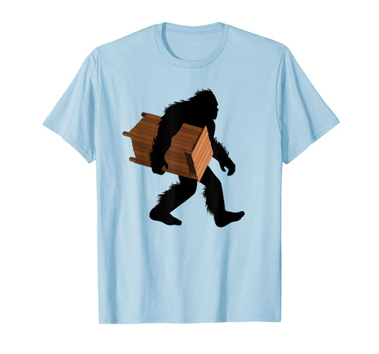 Funny Bigfoot with Outhouse Cryptid Latrine Sasquatch T-Shirt