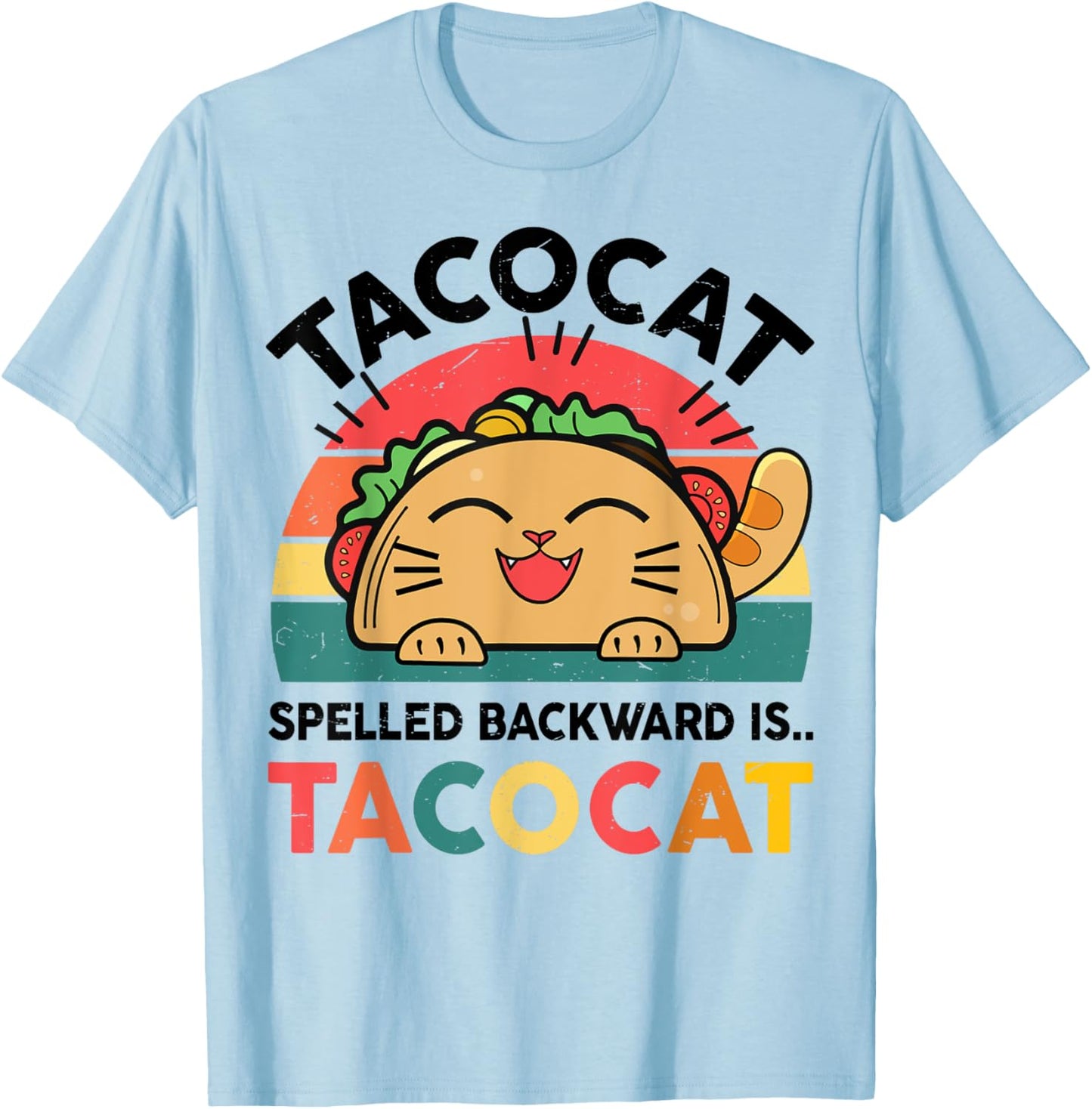 Taco Cat-Shirt Boy Spelled Backward Mexican Tuesday Funny T-Shirt