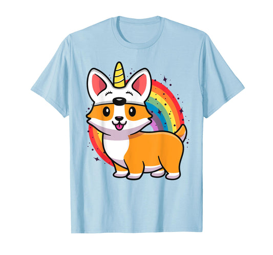 Corgicorn Unicorn Corgi For Kids Funny Rainbow Corgi T-Shirt