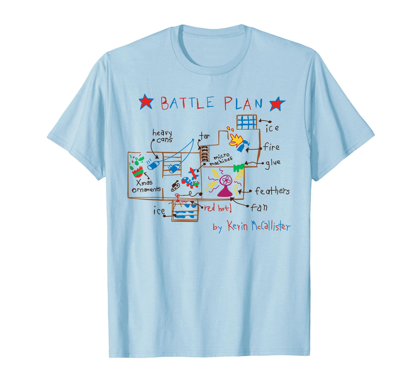 Funny Battle Plan Christmas Home Kids Hand Dawn Costumes T-Shirt