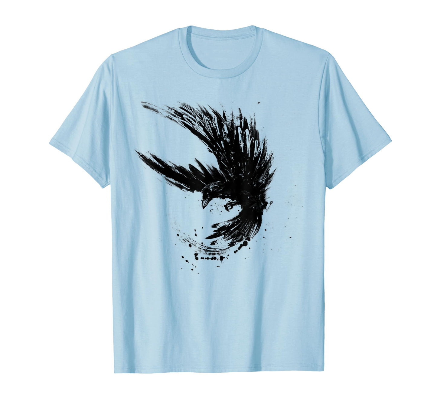 Raven T-Shirt, Crow Raabe Motif, Women's Men's Hoodie Black T-Shirt