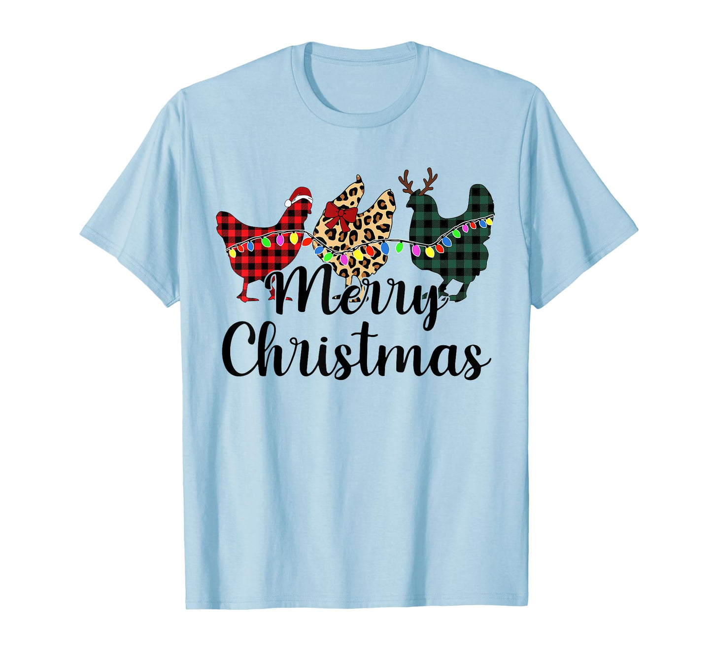 Buffalo Plaid Chickmas Merry Christmas Chicken Lover Xmas T-Shirt