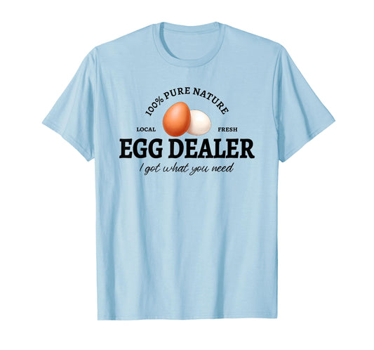 Egg Dealer Funny Chicken Farmer & Farmers Market Logo T-Shirt