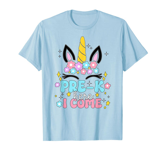 Preschool Here I Come Unicorn Girls Kids Back To School T-Shirt