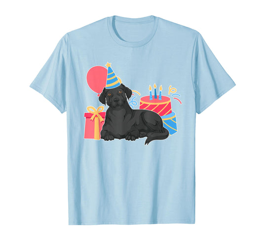 Black Labrador Lover Dog Owner Kids Birthday Party Black Lab T-Shirt