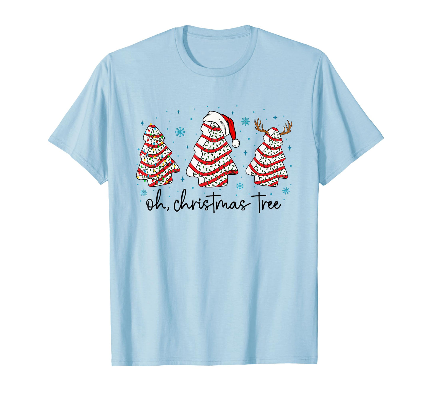 Oh Christmas Tree Cakes Debbie Becky Jen Cake Lovers Xmas T-Shirt