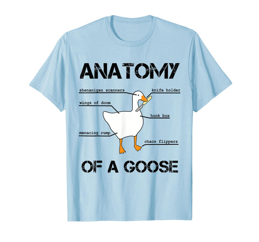 Anatomy of A Goose - Funny Duck Graphic Memes T-Shirt