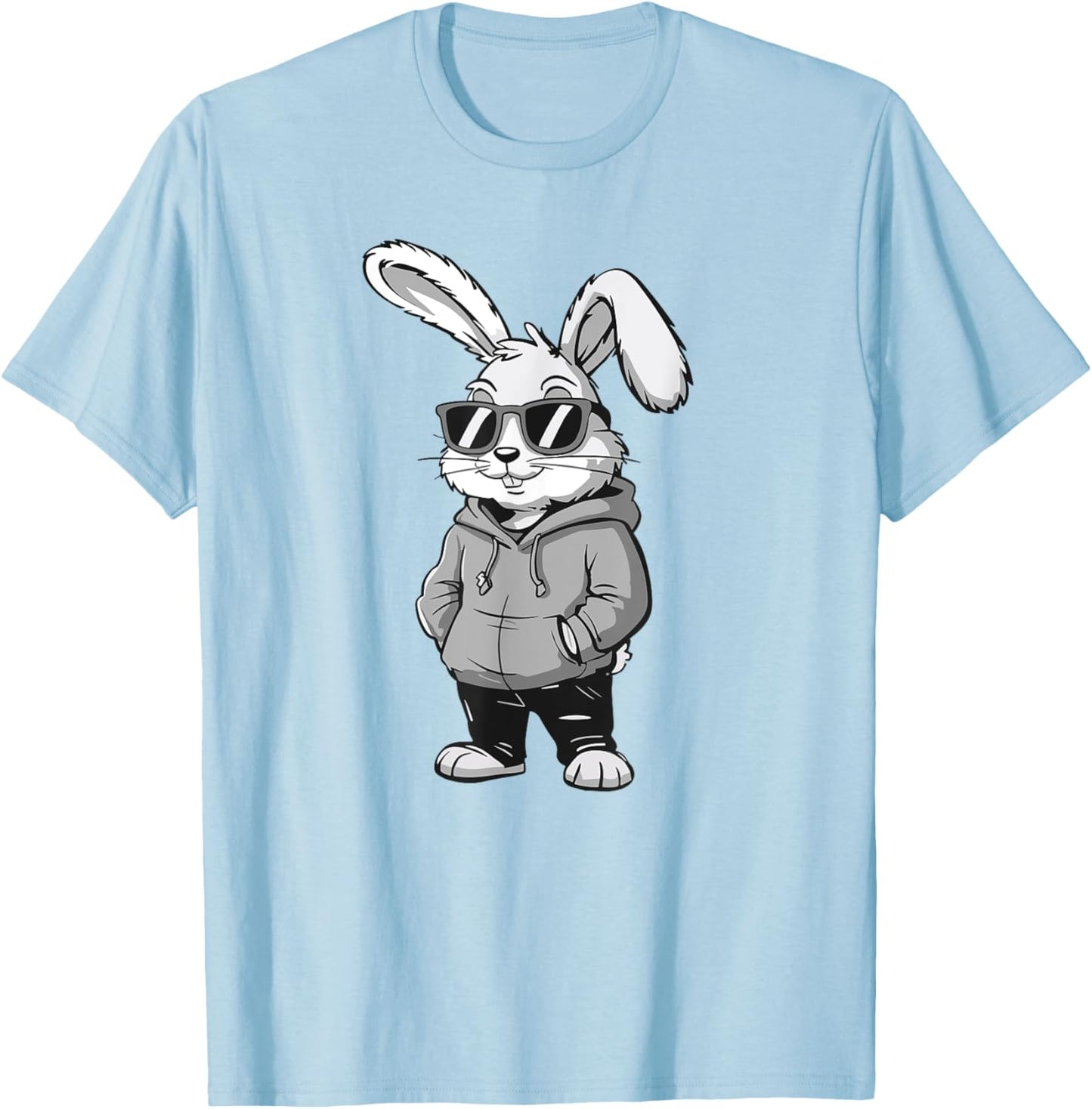 Bunny face with sunglasses easter day rabbit men boys kids T-Shirt