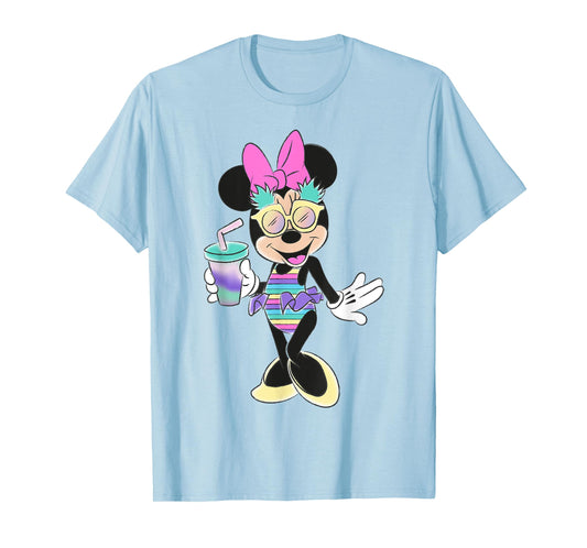Disney - Minnie Mouse Unicorn Stripes and Pineapples T-Shirt