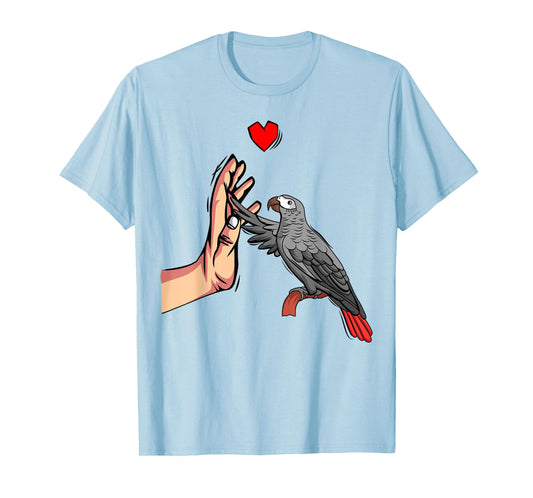 African Grey Parrot Love funny Womens T-Shirt