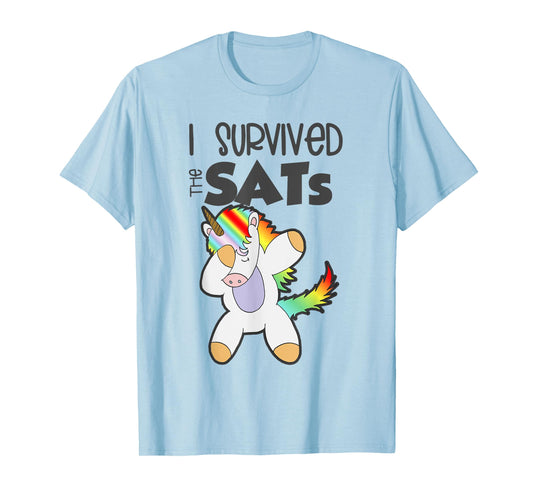 I Survived the SATs Dabbing Unicorn Test Day Exam Education T-Shirt