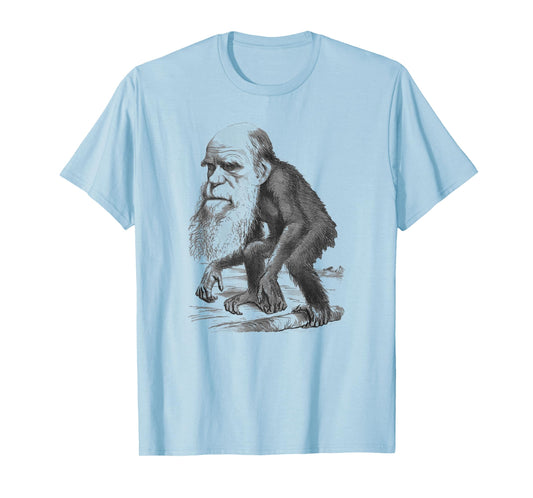Charles Darwin Monkey Vintage Cartoon T-Shirt T-Shirt