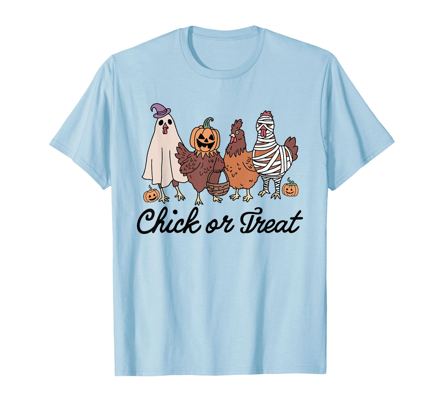 Chick Or Treat Halloween Witch Spooky Chicken T-Shirt