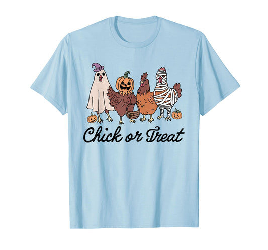Chick Or Treat Halloween Witch Spooky Chicken T-Shirt