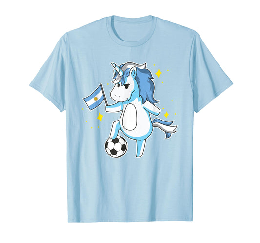Soccer Unicorn Argentina Jersey Shirt Argentinian Football T-Shirt