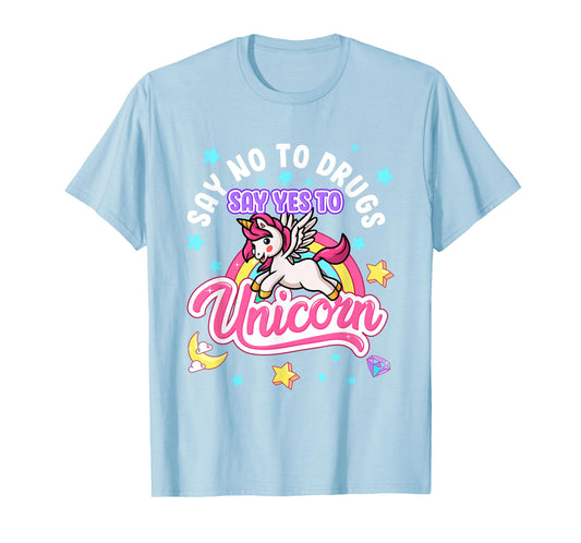 Say No Say Yes to Unicorns Red Ribbon Week T-Shirt