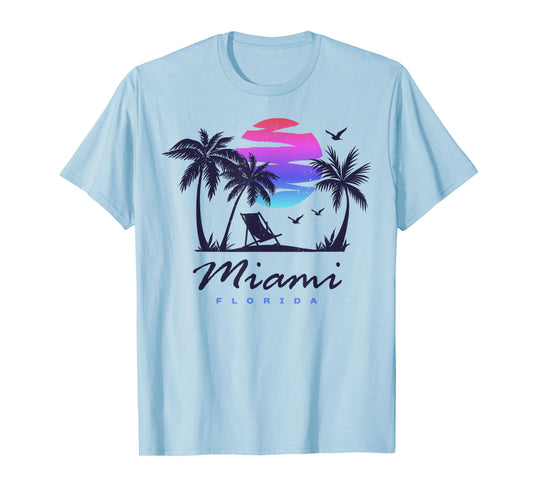 MIAMI Florida Beach Vacation Spring Break Honeymoon Vintage Men Women Kids T-Shirt