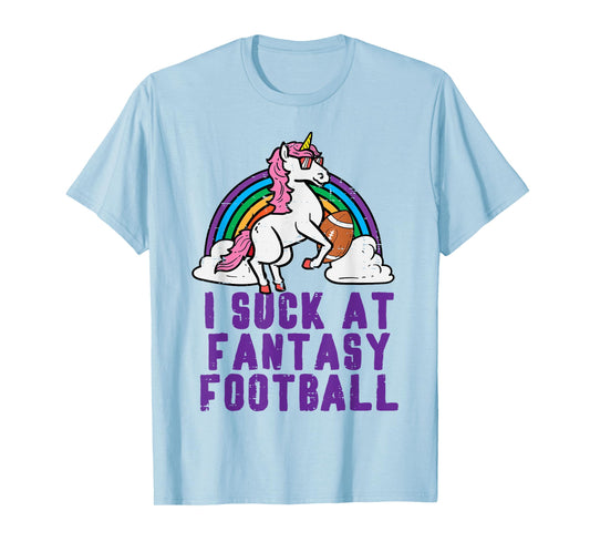 Funny Pink Fantasy Football Loser Shirt Unicorn Men T-Shirt