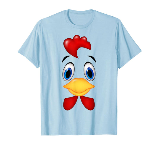 Funny Chicken Face Costume Happy Halloween Day Girls Boys T-Shirt