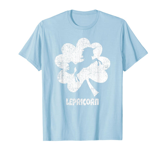 Unicorn St Patricks Day Lepricorn Silhouette Girl Women T-Shirt