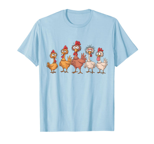 Chicken Art Crazy Chicken Gifts For Men Women Kid Boy Family T-Shirt