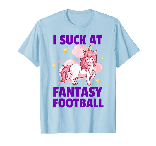 I Suck At Fantasy Football - League Loser Punishment Unicorn T-Shirt