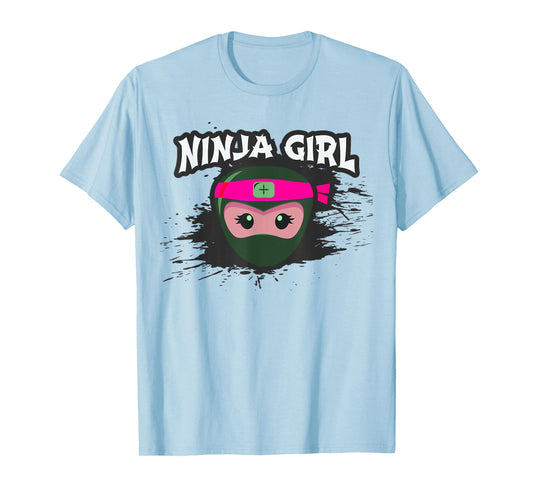 Ninja Girl Team Covert Crew Funny Princess Birthday Pink T-Shirt