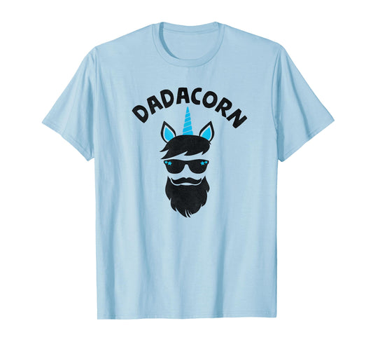 Dadacorn - Unicorn Dad Beard Graphic For Daddy Unicorn T-Shirt